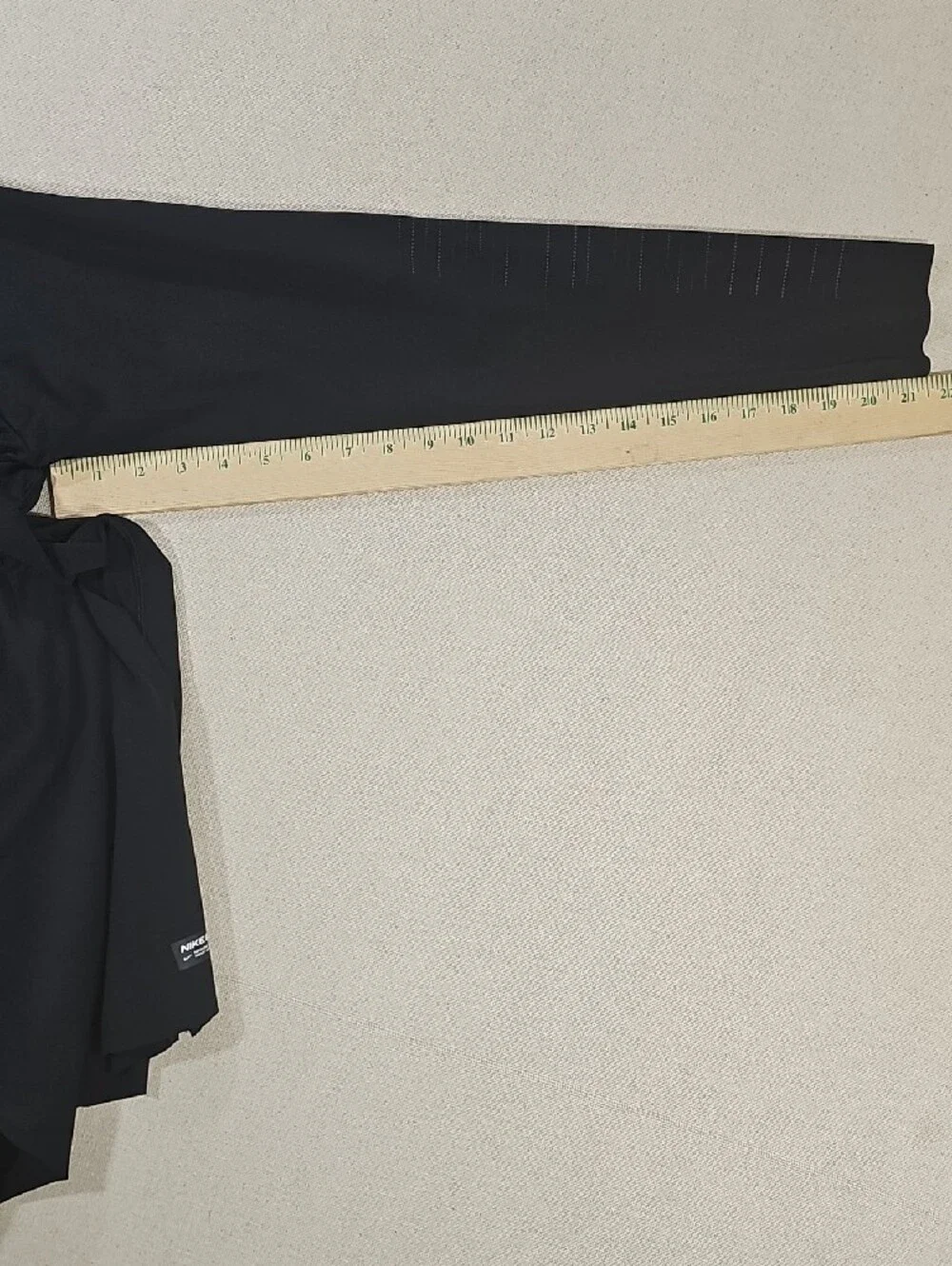 Nike Black Long Sleeve Dri-FIT Top with Silver Swoosh